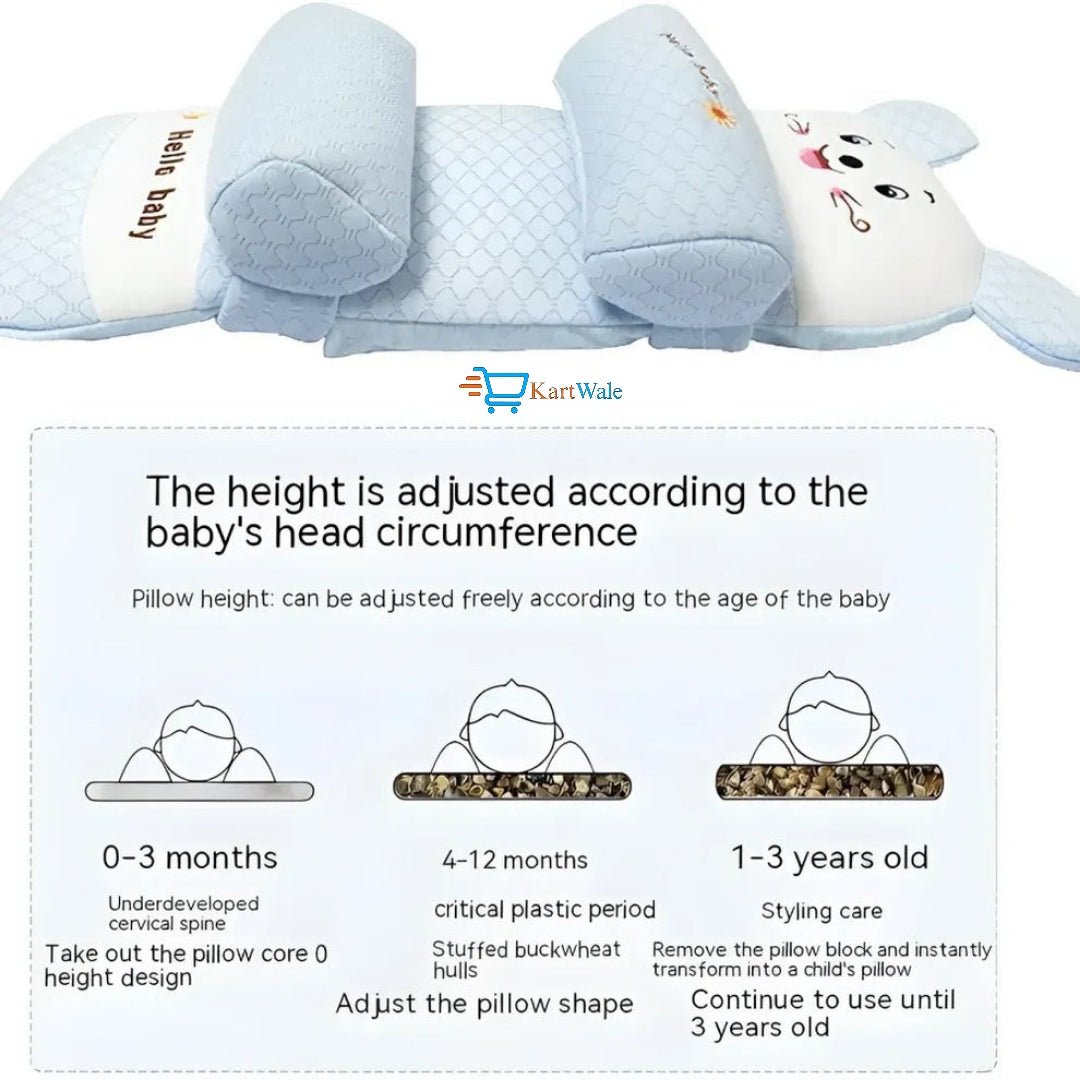 Baby Head Shaping Pillow – Soft, Breathable & Flat Head Prevention