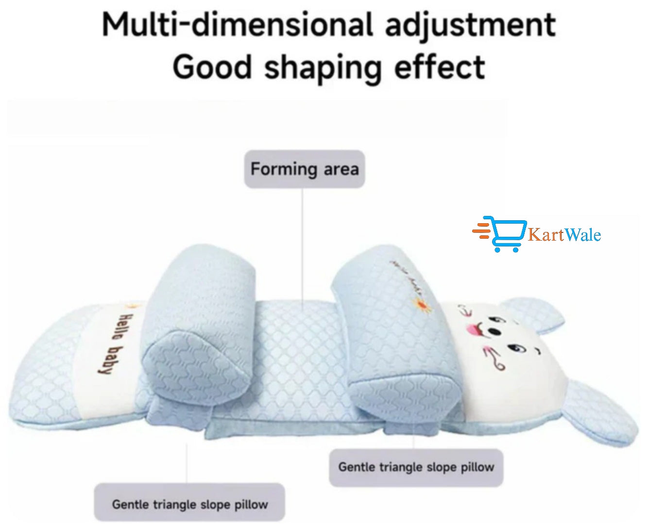 Baby Head Shaping Pillow – Soft, Breathable & Flat Head Prevention